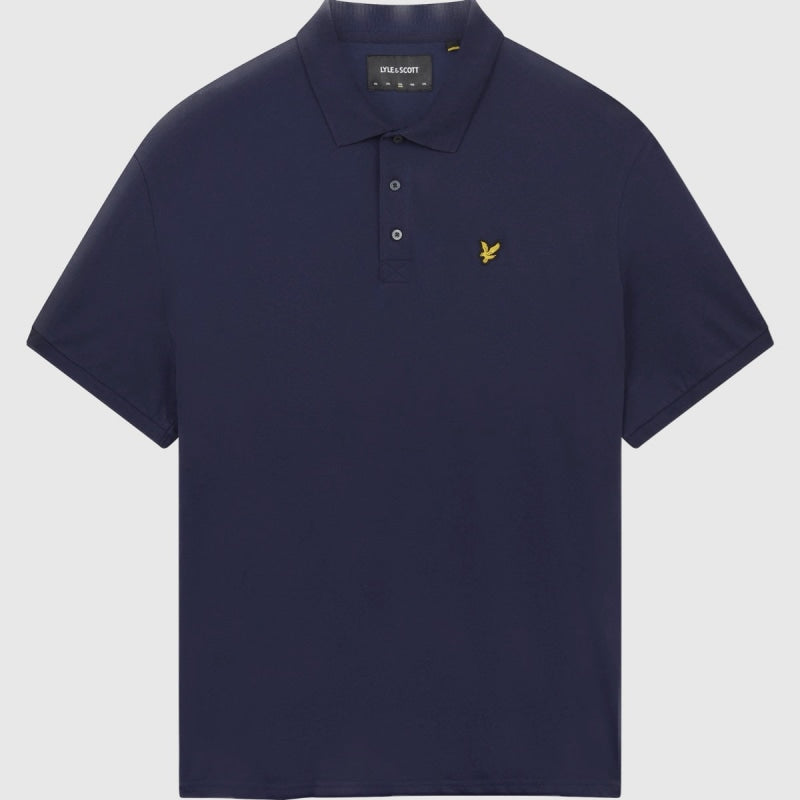 sp400vog z99 plain polo shirt short sleeve lyle & scott polo navy crop5