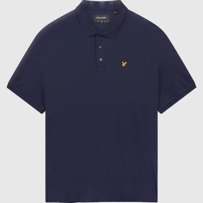 sp400vog z99 plain polo shirt short sleeve lyle & scott polo navy crop5