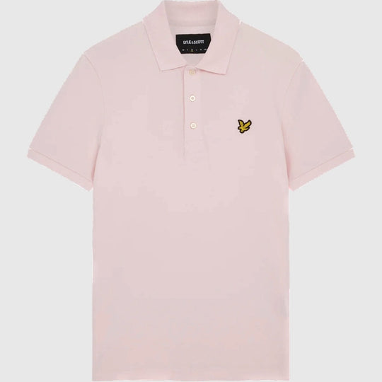 sp400vog w488 plain polo shirt short sleeve lyle & scott polo pink crop