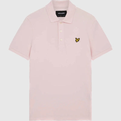sp400vog w488 plain polo shirt short sleeve lyle & scott polo pink crop