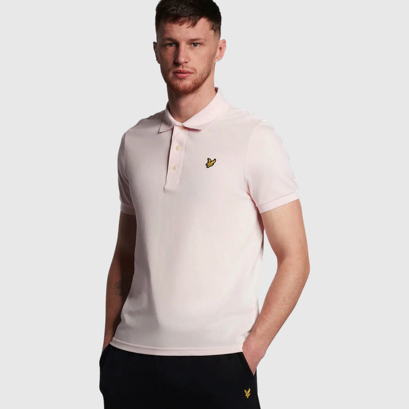 sp400vog w488 plain polo shirt short sleeve lyle & scott polo pink