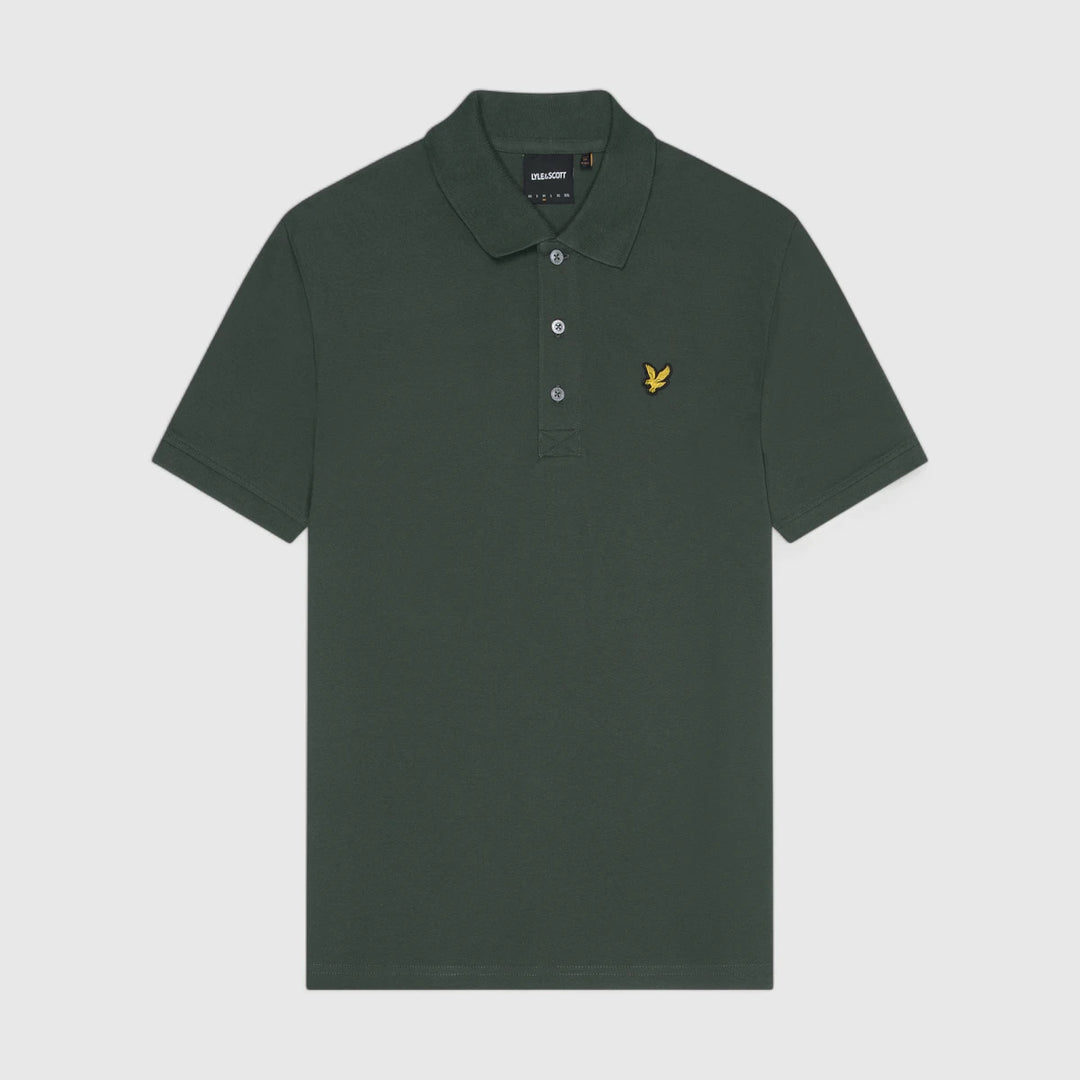 SP400VOG-W504 Lyle & Scott Plain Polo Shirt Short Sleeve Deep Green