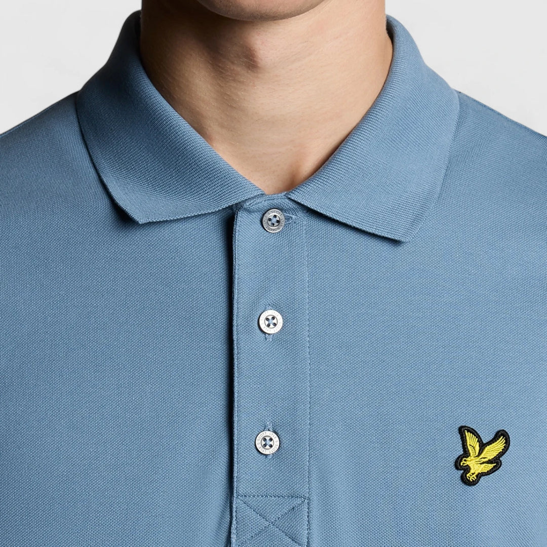 SP400VOG-X861 Lyle & Scott Plain Polo Shirt Short Sleeve Ocean Sky