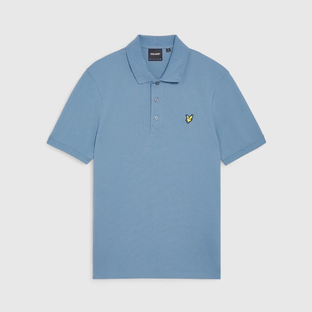 SP400VOG-X861 Lyle & Scott Plain Polo Shirt Short Sleeve Ocean Sky