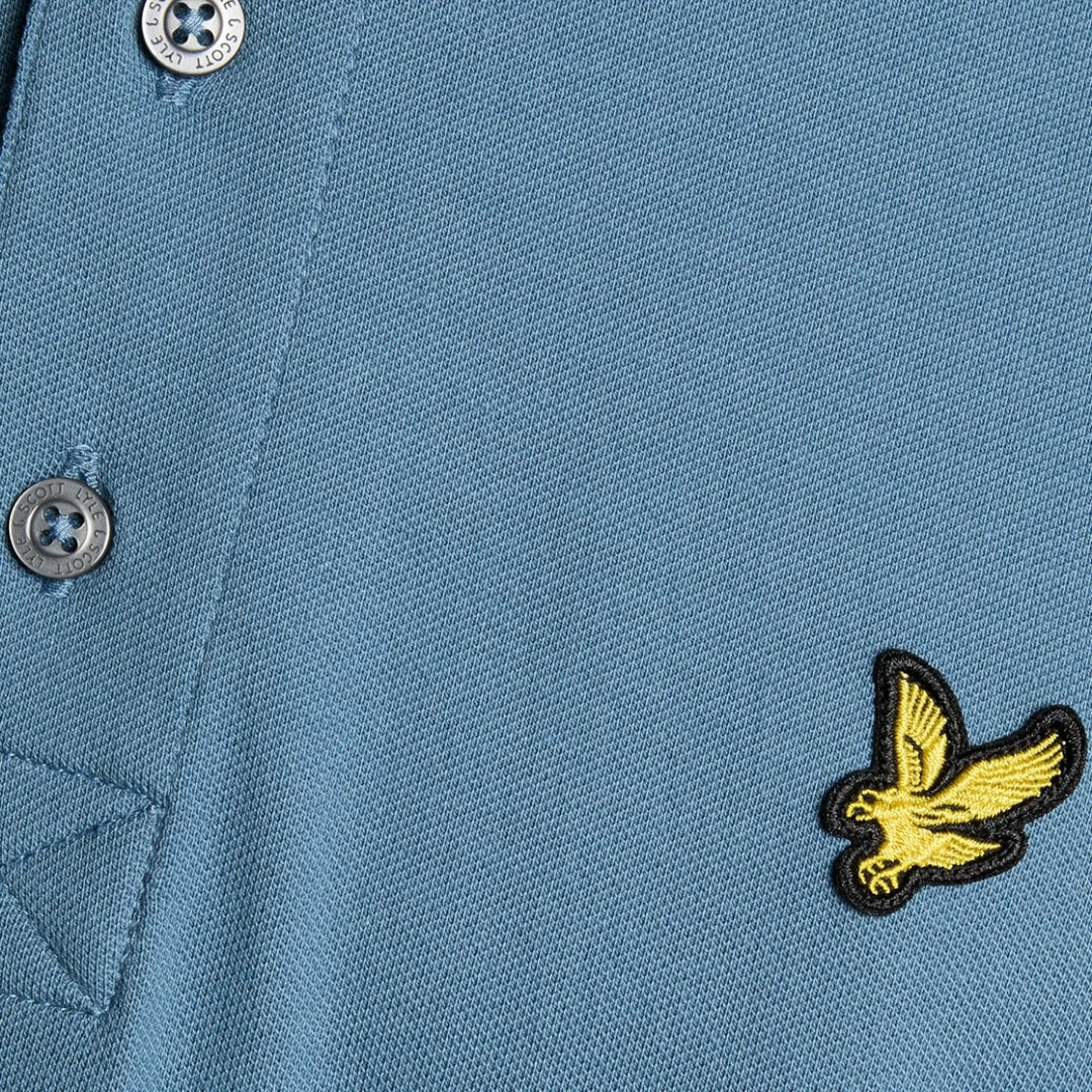 SP400VOG-X861 Lyle & Scott Plain Polo Shirt Short Sleeve Ocean Sky