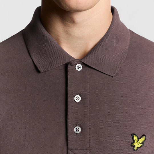 SP400VOG-X863 Lyle & Scott Plain Polo Shirt Short Sleeve Espresso / Bruin