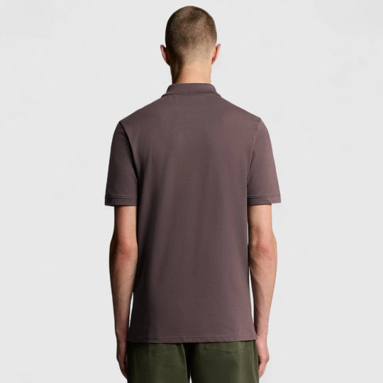 SP400VOG-X863 Lyle & Scott Plain Polo Shirt Short Sleeve Espresso / Bruin