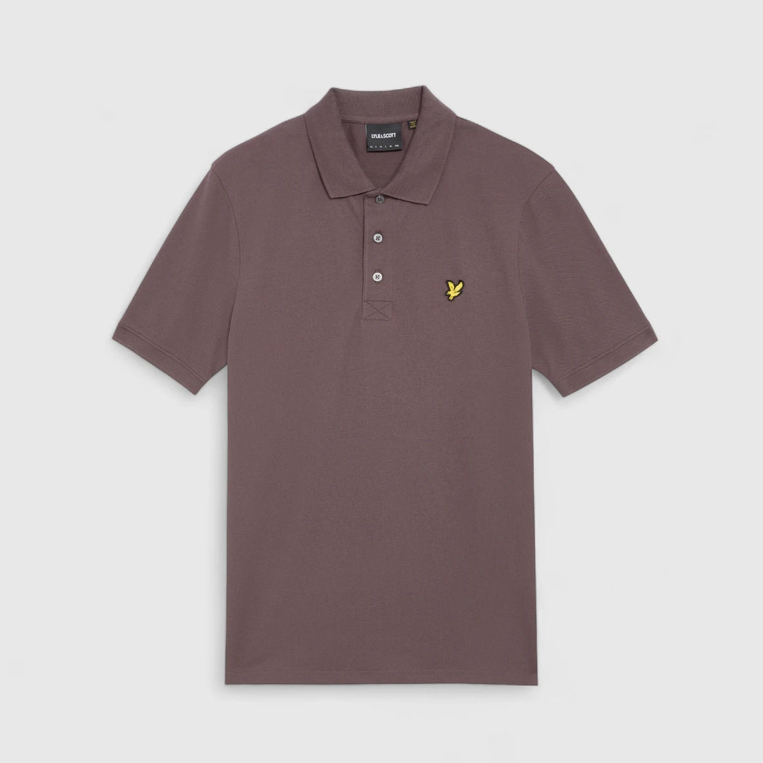 SP400VOG-X863 Lyle & Scott Plain Polo Shirt Short Sleeve Espresso / Bruin