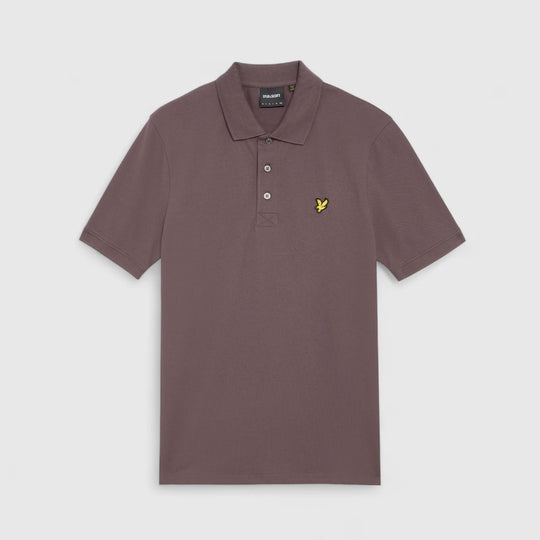 SP400VOG-X863 Lyle & Scott Plain Polo Shirt Short Sleeve Espresso / Bruin