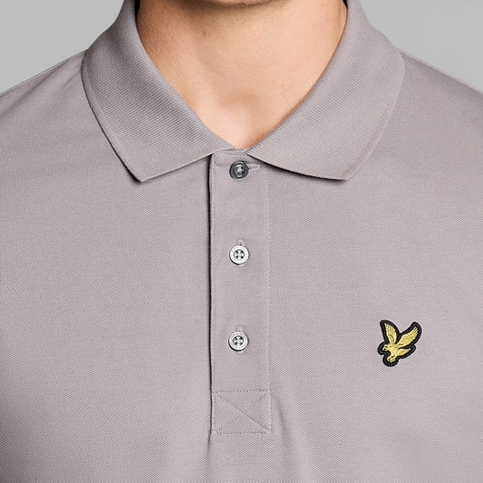 SP400VOG-Y043 Lyle & Scott Plain Polo Shirt Short Sleeve Gull Grey / Grijs