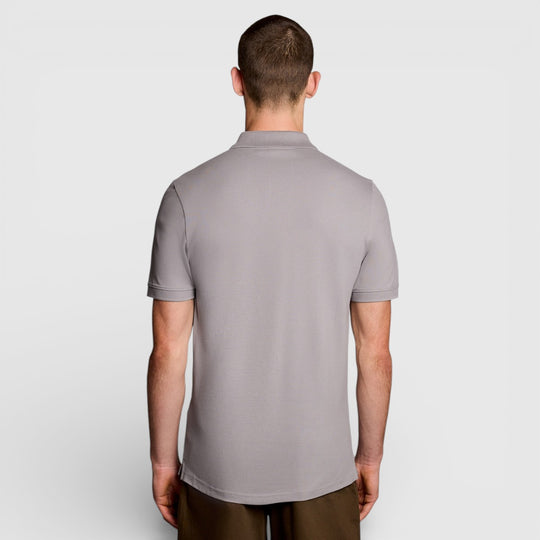 SP400VOG-Y043 Lyle & Scott Plain Polo Shirt Short Sleeve Gull Grey / Grijs