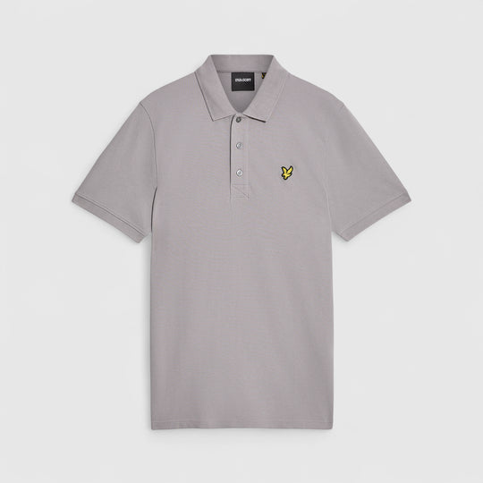 SP400VOG-Y043 Lyle & Scott Plain Polo Shirt Short Sleeve Gull Grey / Grijs