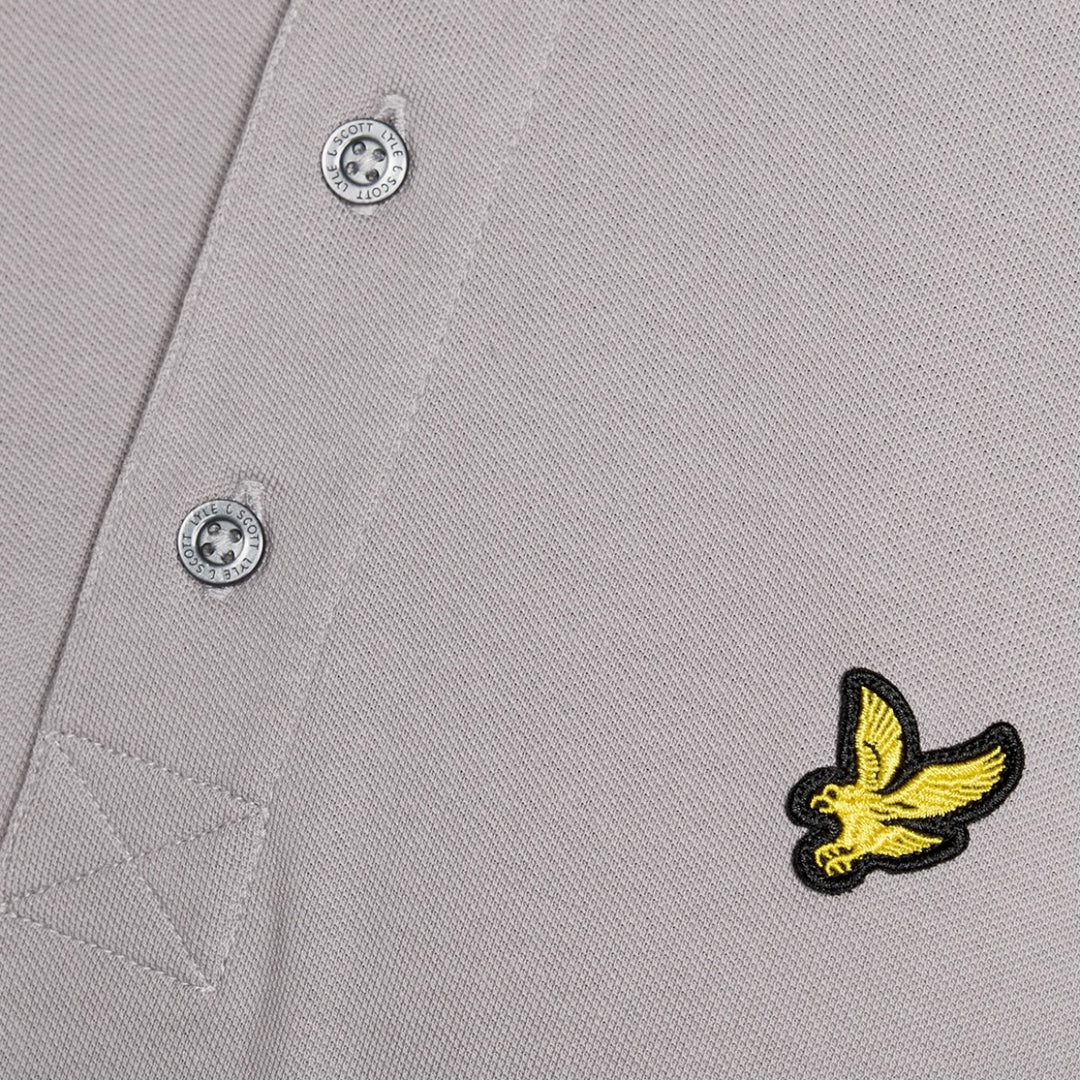 SP400VOG-Y043 Lyle & Scott Plain Polo Shirt Short Sleeve Gull Grey / Grijs