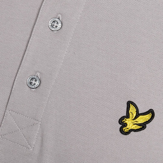 SP400VOG-Y043 Lyle & Scott Plain Polo Shirt Short Sleeve Gull Grey / Grijs
