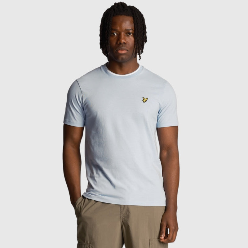 ts1433v-w490 tipped t-shirt short sleeve lyle & scott polo