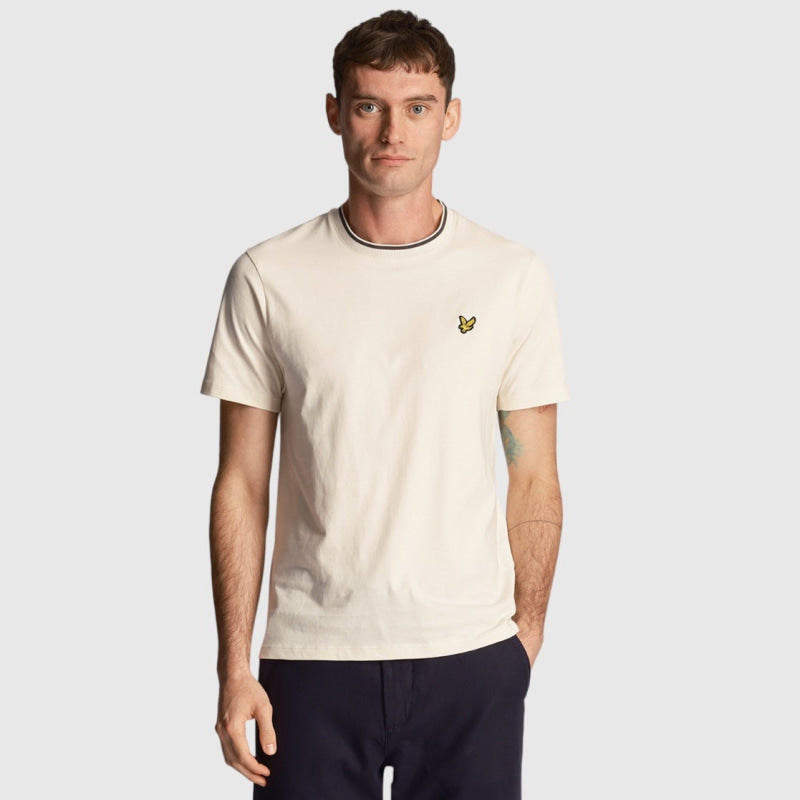 ts1433v-X296 tipped t-shirt short sleeve lyle & scott polo