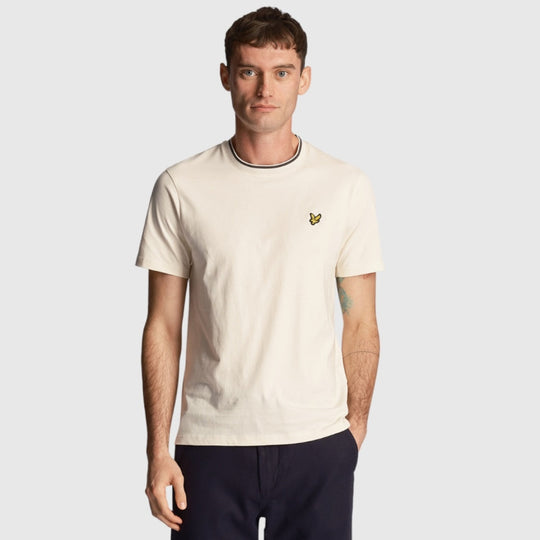 ts1433v-X296 tipped t-shirt short sleeve lyle & scott polo