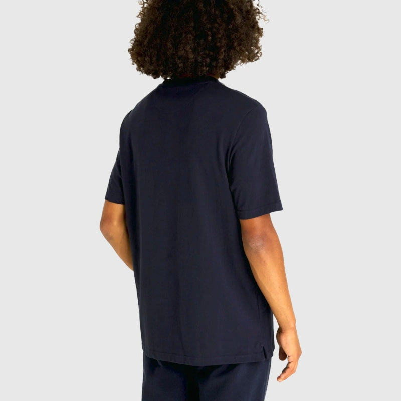 ts1830v x130 script embroidery lyle & scott t-shirt dark navy back