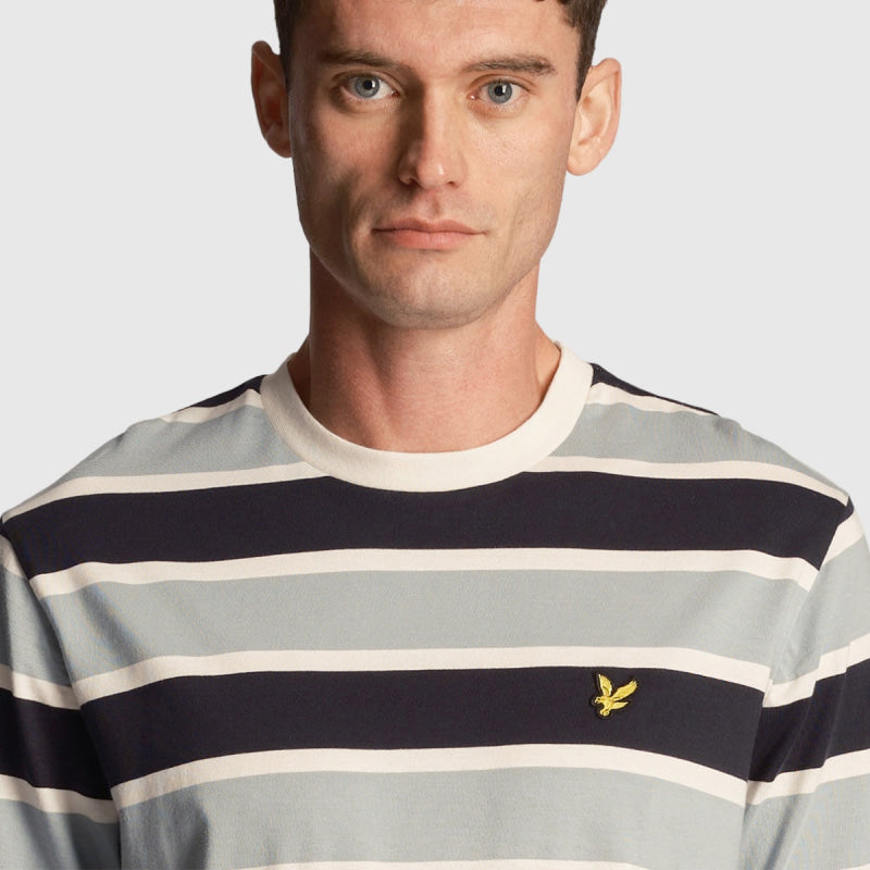 ts2002v a19 stripe t-shirt short sleeve lyle & scott polo slate blue crop6