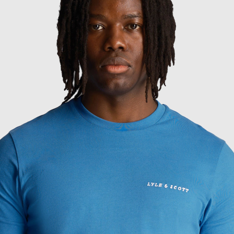 ts2007v-w584 embroidered t-shirt short sleeve lyle & Scott t-shirt blue crop3