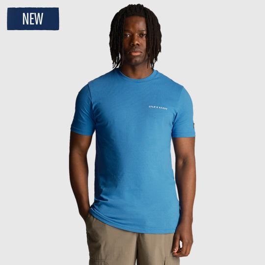 ts2007v-w584 embroidered t-shirt short sleeve lyle & Scott t-shirt blue