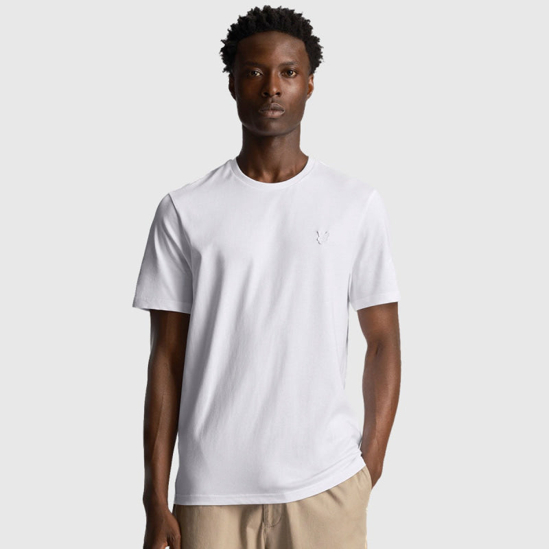 ts400ton 626 tonal eagle t-shirt short sleeve lyle & scott polo white