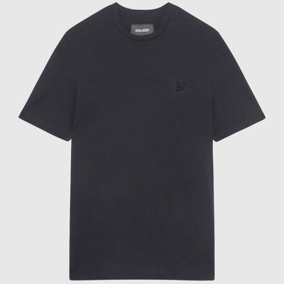 ts400ton z865 tonal eagle t-shirt short sleeve lyle & scott polo black