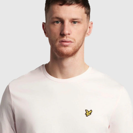 ts400vog w488 plain t-shirt short sleeve lyle & scott polo pink crop