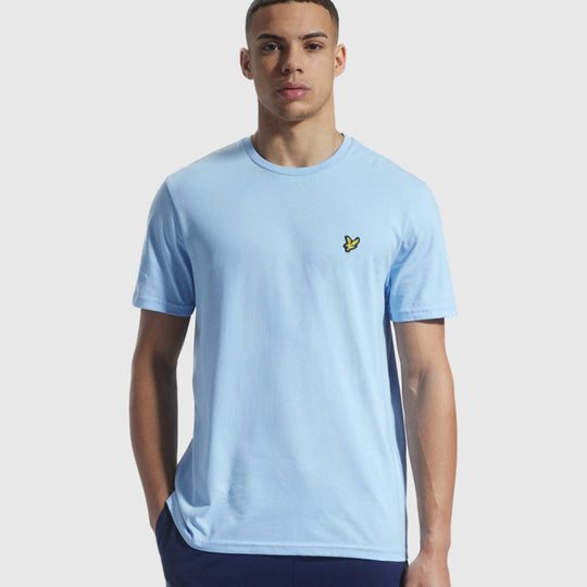 ts400vog z487 plain t-shirt short sleeve lyle & scott polo blue