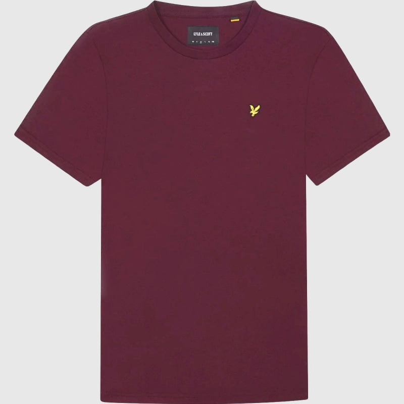 ts400vog z562 plain t-shirt short sleeve lyle & scott polo burgundy crop2