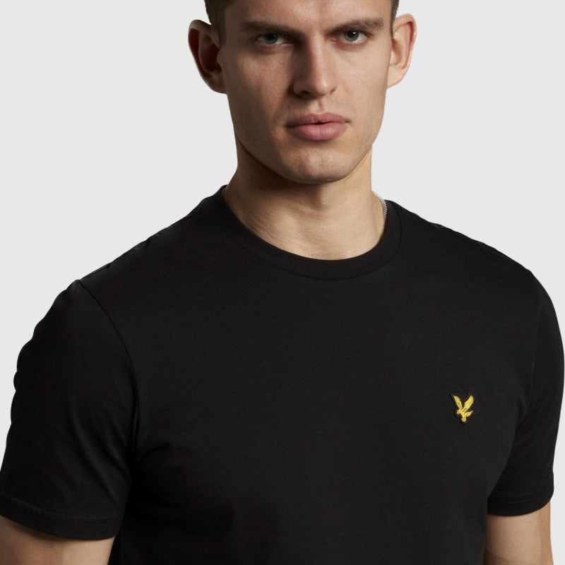 ts400vog z865 plain t-shirt short sleeve lyle & scott polo jet black crop1