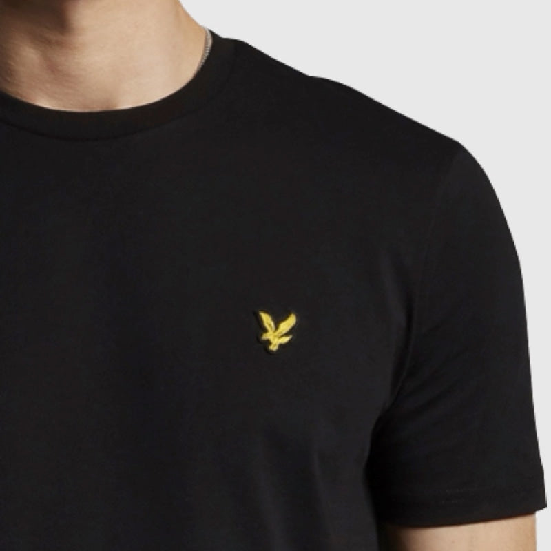 ts400vog z865 plain t-shirt short sleeve lyle & scott polo jet black crop3