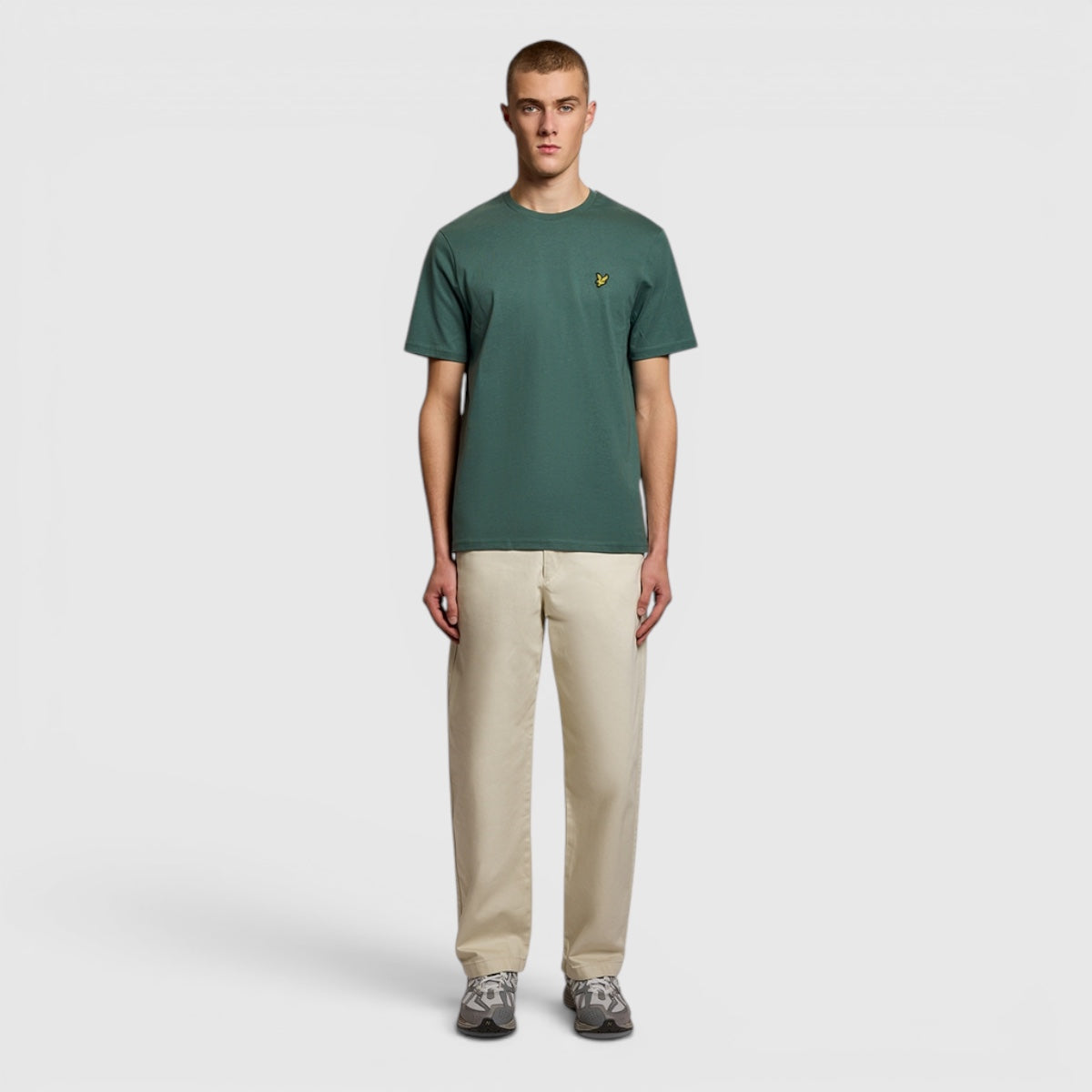 TS400VOGT-W130 Lyle & Scott Plain T-Shirt Short Sleeve Everglade / Groen