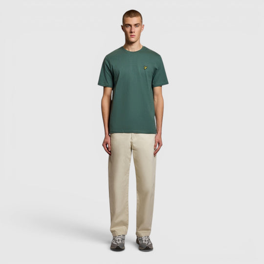 TS400VOGT-W130 Lyle & Scott Plain T-Shirt Short Sleeve Everglade / Groen