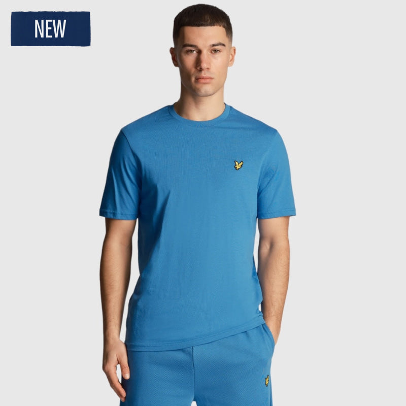 ts400vog-w584 plain t-shirt short sleeve lyle & scott polo spring blue