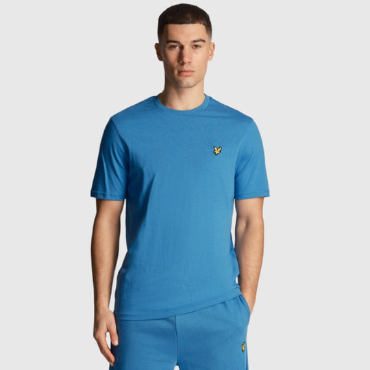 ts400vog-w584 plain t-shirt short sleeve lyle & scott polo spring blue