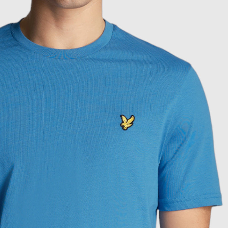 ts400vog-w584 plain t-shirt short sleeve lyle & scott polo spring blue crop2