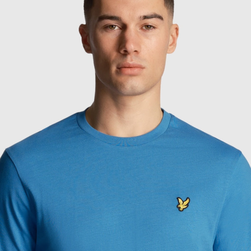 ts400vog-w584 plain t-shirt short sleeve lyle & scott polo spring blue crop4