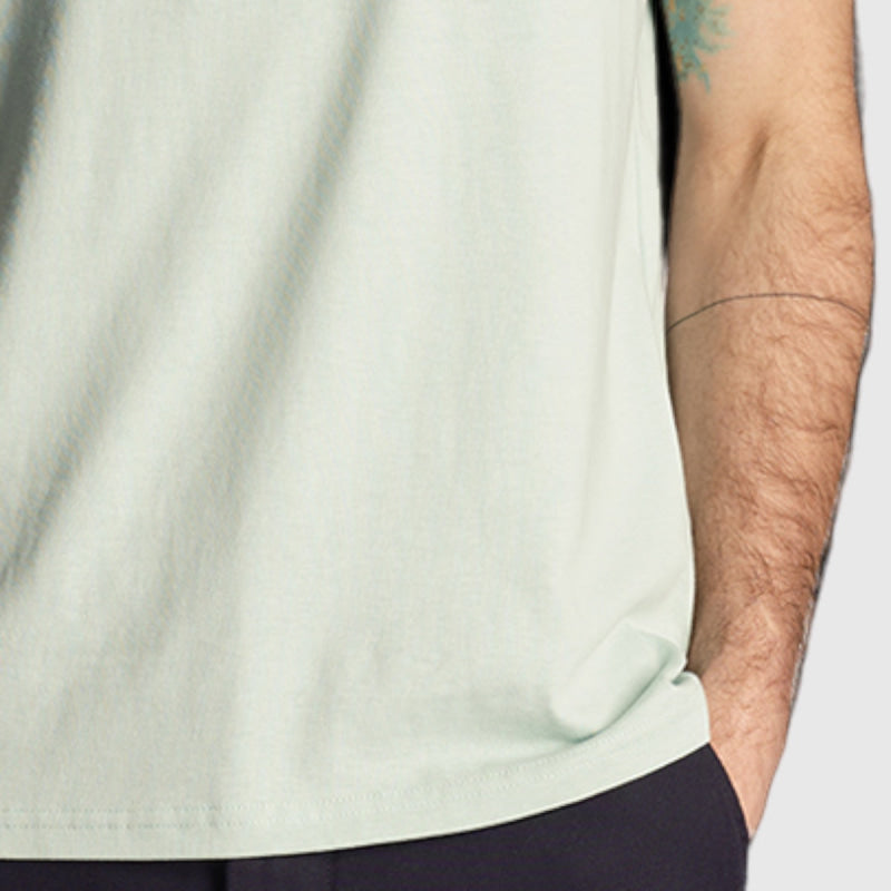 ts400vog-w907 plain t-shirt short sleeve lyle & scott polo turquoise crop5