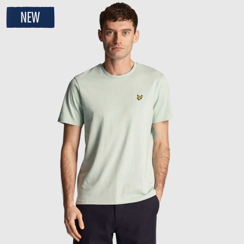 ts400vog-w907 plain t-shirt short sleeve lyle & scott polo turquoise