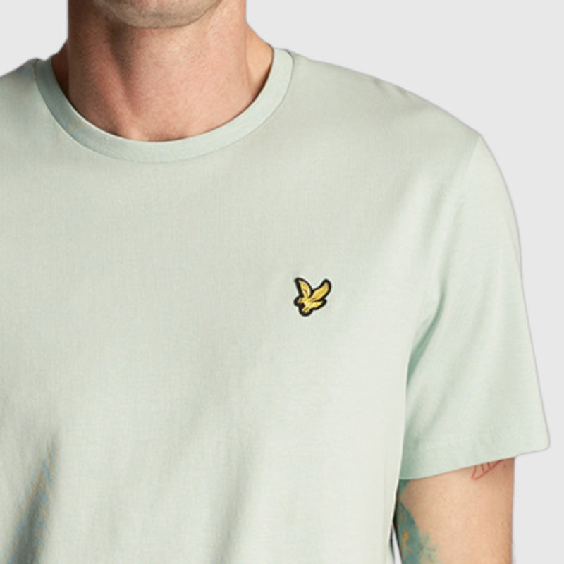 ts400vog-w907 plain t-shirt short sleeve lyle & scott polo turquoise crop4