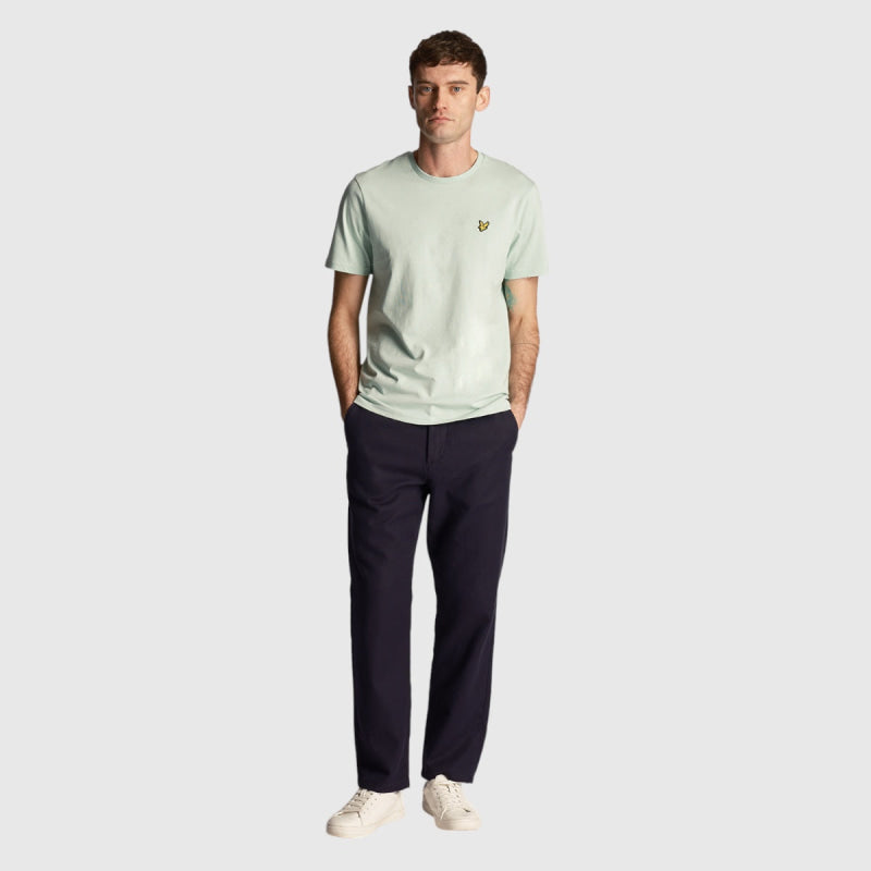 ts400vog-w907 plain t-shirt short sleeve lyle & scott polo turquoise crop1