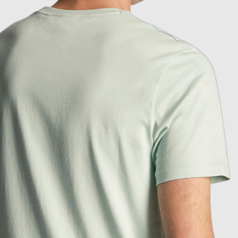 ts400vog-w907 plain t-shirt short sleeve lyle & scott polo turquoise crop3
