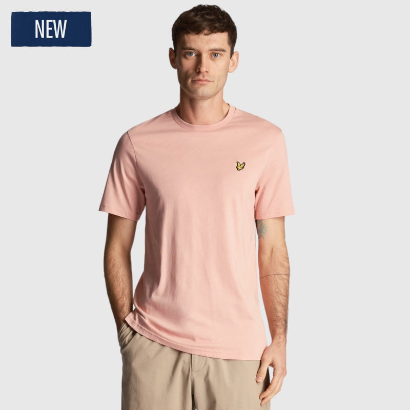 ts400vog-x238 plain t-shirt short sleeve lyle & scott polo palm pink
