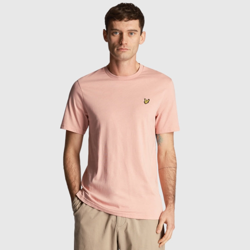 ts400vog-x238 plain t-shirt short sleeve lyle & scott polo palm pink