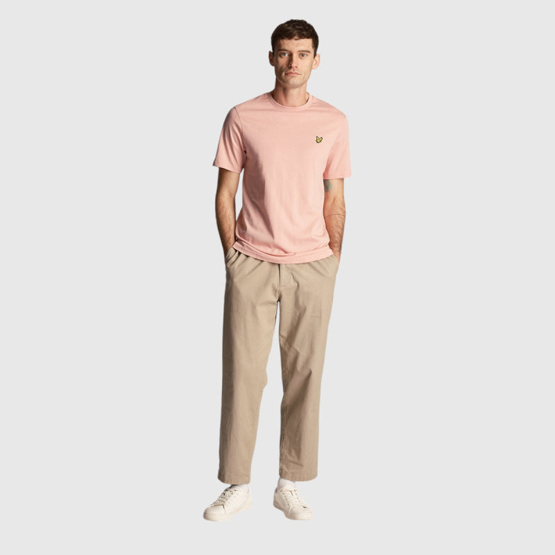 ts400vog-x238 plain t-shirt short sleeve lyle & scott polo palm pink crop1