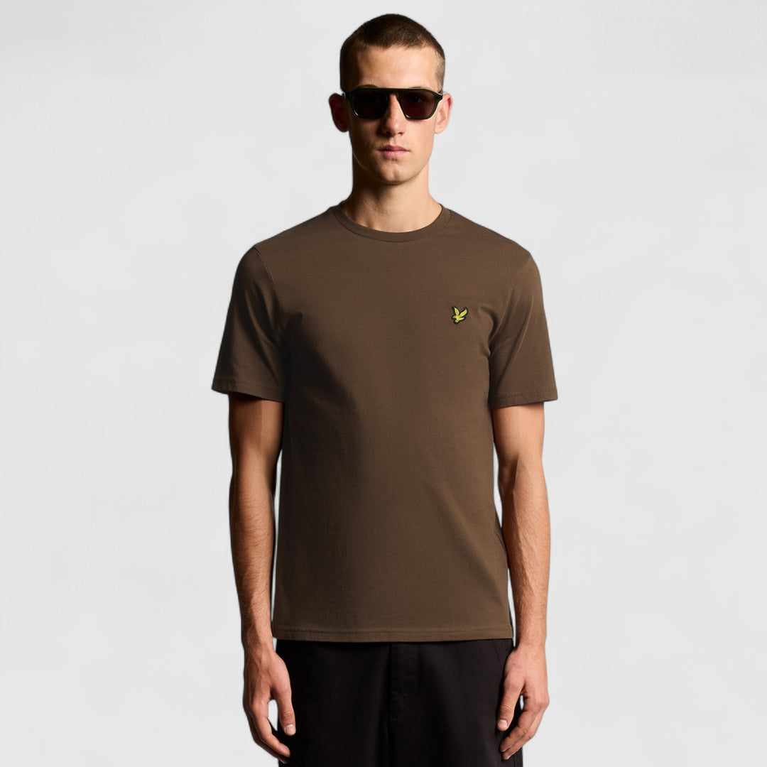 TS400VOG-Y045 Lyle & Scott Plain T-Shirt Short Sleeve Bottle Brown / Bruin