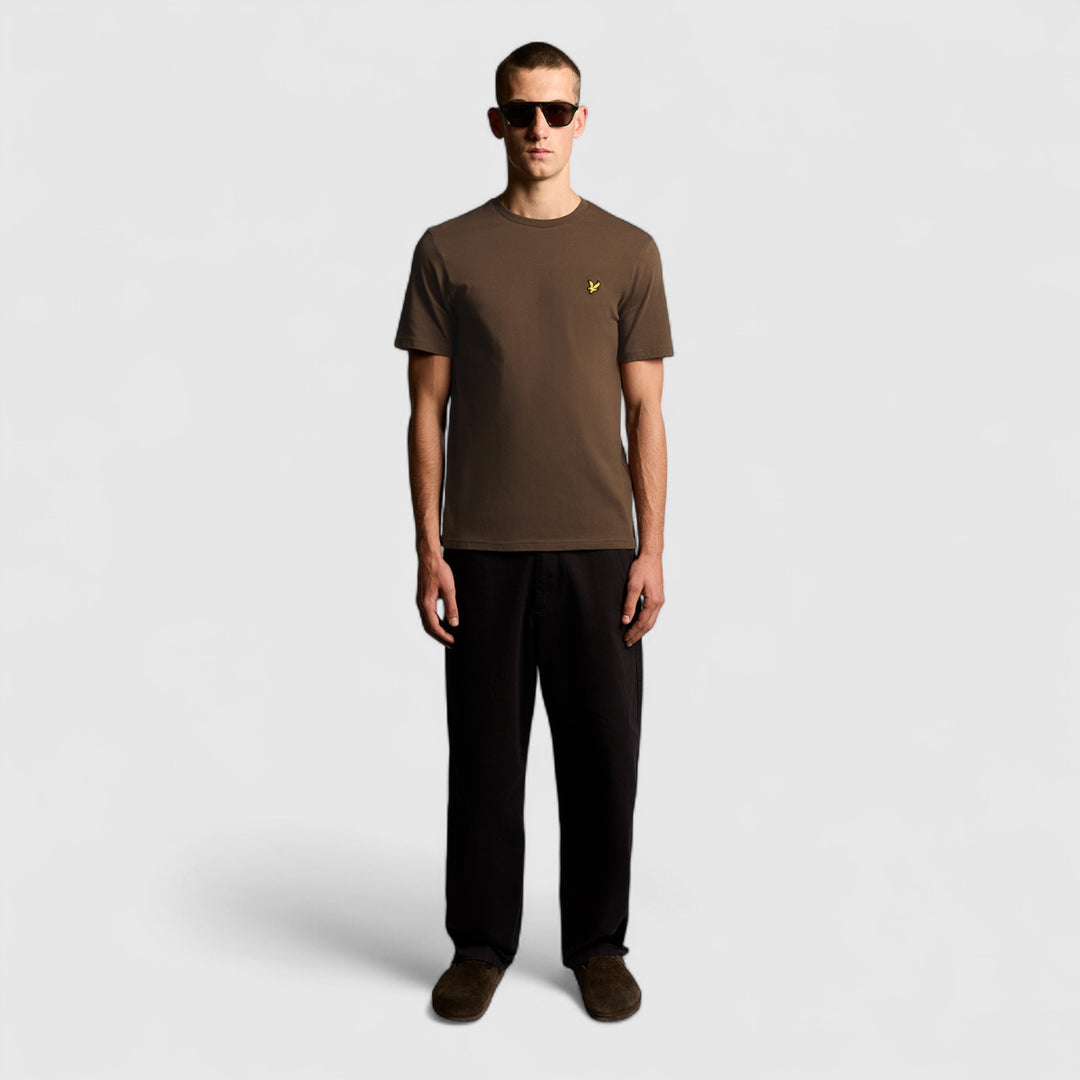 TS400VOG-Y045 Lyle & Scott Plain T-Shirt Short Sleeve Bottle Brown / Bruin