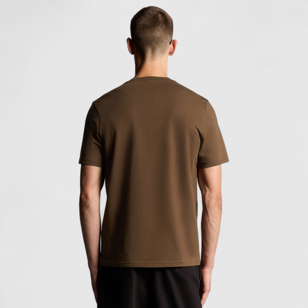 TS400VOG-Y045 Lyle & Scott Plain T-Shirt Short Sleeve Bottle Brown / Bruin