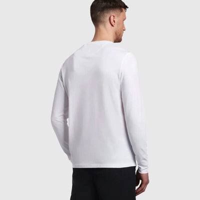 ts512vog 626 plain t-shirt long sleeve lyle & scott polo white back